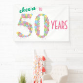 50 jaar 50ste verjaardag Jubileum Spandoek (Insitu)