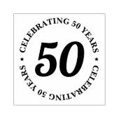 50 jaar 50ste verjaardag rubberstempel (Afrduk)