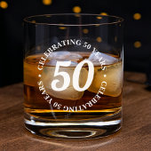50 jaar 50ste verjaardag whisky glas