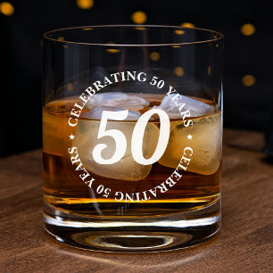 50 jaar 50ste verjaardag whisky glas