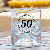 50 jaar 50ste verjaardag whisky glas
