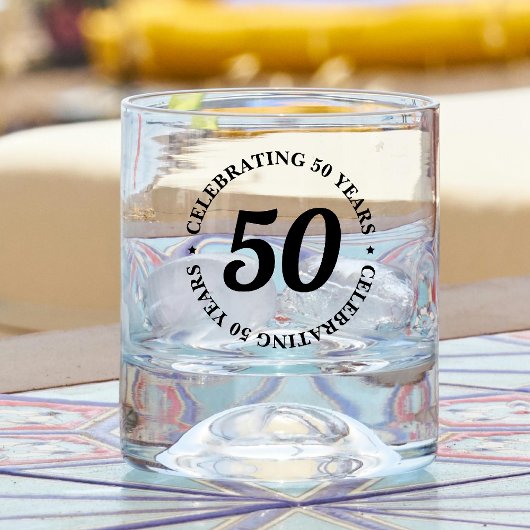 50 jaar 50ste verjaardag whisky glas