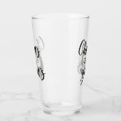 50 jaar 50ste verjaardagsfeest glas (Links)