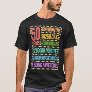 50 jaar 600 maanden 50e verjaardag 50 t-shirt