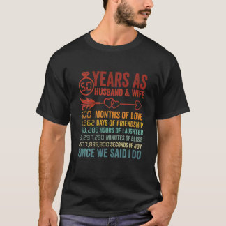 50 jaar 600 maanden huwelijk, aftelbaar 50th A T-shirt