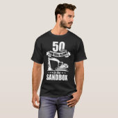 50 jaar afspelen in Sandbox Excavator Operator Bir T-shirt (Voorkant volledig)
