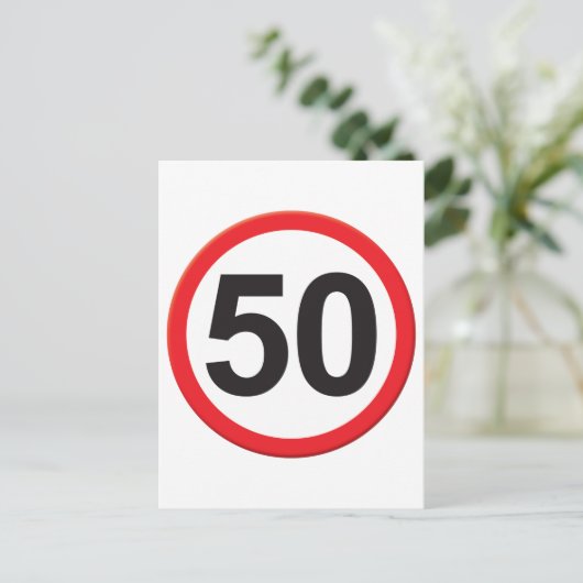 50 jaar briefkaart (Staand voorkant)