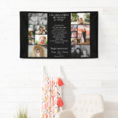 50 jaar bruiloft jubileum fotocollage bewerkbaar spandoek (Insitu)