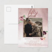 50 jaar bruiloft Jubileum Roos Gold Glitter Inv Briefkaart (Voorkant / Achterkant)