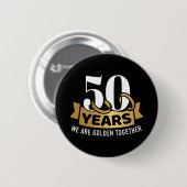 50 jaar bruiloft we samen ronde button 5,7 cm (Voorkant /achterkant)