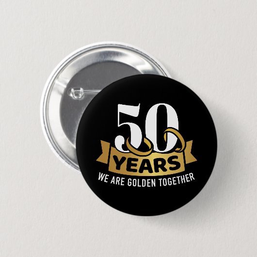 50 jaar bruiloft we samen ronde button 5,7 cm (Voorkant /achterkant)