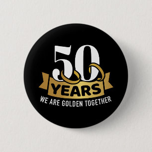 50 jaar bruiloft we samen ronde button 5,7 cm