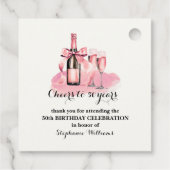 50 jaar champagne 50ste verjaardag bedankjes labels (Achterkant)