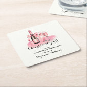 50 jaar champagne 50ste verjaardag kartonnen onderzetters (Schuin)