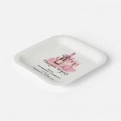 50 jaar champagne 50ste verjaardag papieren bordje (Gebogen)