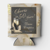 50 jaar champagne en goud blikjeskoeler (Voorkant)