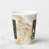 50 jaar champagne gouden verjaardag papieren bekers (Links)