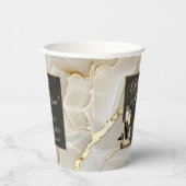 50 jaar champagne gouden verjaardag papieren bekers (Rechts)