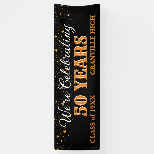 50 jaar! CUSTOM 8 FT Klasse Reunion banner (Verticaal)