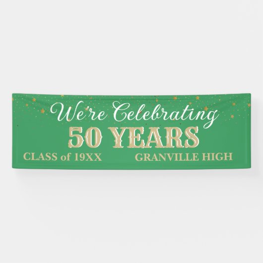 50 jaar! CUSTOM 8 FT Klasse Reunion banner (Horizontaal)