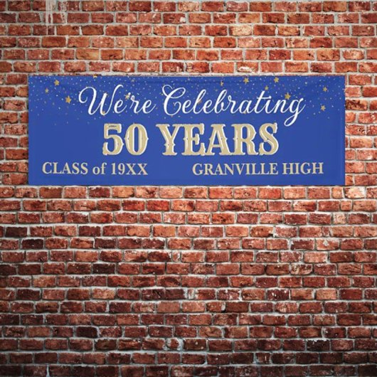 50 jaar! CUSTOM 8 FT Klasse Reunion banner