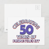 50 jaar de hel oprichten briefkaart (Voorkant / Achterkant)