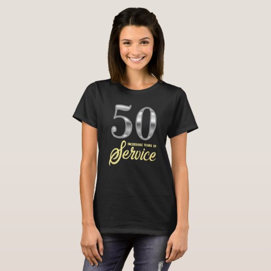 50 jaar dienst 50e medewerker Jubileum Appr T-shirt (Voorkant volledig)