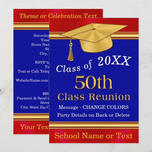 , 50 jaar durende reünie, kaart (Voorkant / Achterkant)