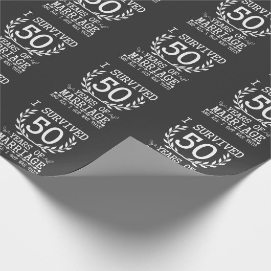 50 jaar Echtgenoot Wife 50ste bruiloft Jubileum Cadeaupapier (Hoek)