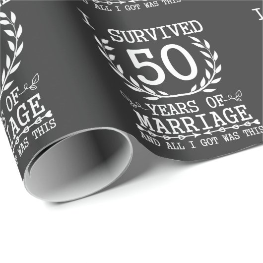 50 jaar Echtgenoot Wife 50ste bruiloft Jubileum Cadeaupapier (Rol Hoek)