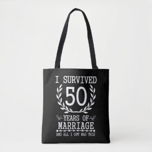 50 jaar Echtgenoot Wife 50ste bruiloft Jubileum Tote Bag