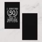 50 jaar Echtgenoot Wife 50ste bruiloft Jubileum Visitekaartje (Voorkant / Achterkant)