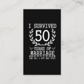 50 jaar Echtgenoot Wife 50ste bruiloft Jubileum Visitekaartje (Voorkant)