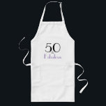 50 jaar en 50 jaar Fabulous 50th Birthday Cook's A Lang Schort<br><div class="desc">Stijlvol Apron voor de Fabulous 50 jaar oude Cook. De kleur van de tekst is Zwart en Paars</div>