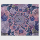 50 jaar en de Paarse Fabulous-Balloons, zaterdag Cadeaupapier (Vlak)