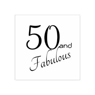 50 jaar en Fabulous 50 jaar Rubberstempel