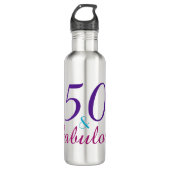 50 jaar en Fabulous Girly Birthday Waterfles (Voorkant)