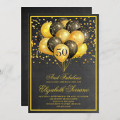 50 jaar en Fabulous Gold Black Kaart (Voorkant / Achterkant)