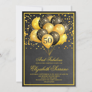 50 jaar en Fabulous Gold Black Kaart