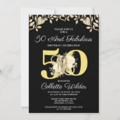 50 jaar en Fabulous Gold Black Kaart (Voorkant)