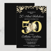 50 jaar en Fabulous Gold Black Kaart (Voorkant / Achterkant)