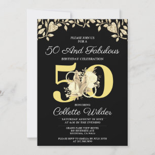 50 jaar en Fabulous Gold Black Kaart
