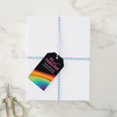 50 jaar en Fabulous Rainbow Sparkle Birthday Harte Cadeaulabel (Met Touw)