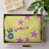 50 jaar en fantastische gele sterren van de geboor tissuepapier (Geschenk)