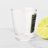 50 jaar en feestdag met de Fabulous Black en Gold  Shot Glas (Links)