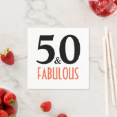 50 jaar en geweldig verjaardagsfeestje papier servet (Insitu)