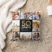 50 jaar en geweldige gouden zwarte fotoverjaardag kussen (Deken)