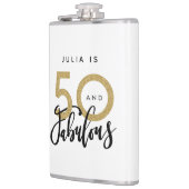 50 jaar en geweldige stijlvolle verjaardag  heupfles (Links)