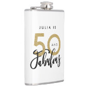 50 jaar en geweldige stijlvolle verjaardag  heupfles (Rechts)