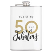 50 jaar en geweldige stijlvolle verjaardag  heupfles (Voorkant)